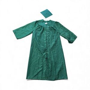 Jostens Green Graduation Gown and Cap Set Size: 6'1" - 6'3"